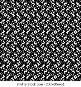 Decorative graphics with interlaced and broken zigzags. Abstract embroidery in black on light blue.