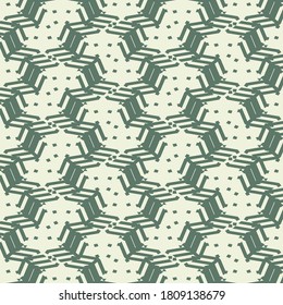 Decorative graphics made of herringbone fragments and dots. Special grid pattern decorated in gray and white. Ceramic tile.