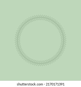 Decorative green background with ornamental circular pattern. Card template design. Vector illustration.
