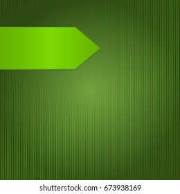 Decorative green background in a strip with the index. Vector illustration