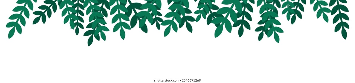 Decorative Green Branches in Vector, Ideal for Celebrations and Holiday Designs illustration