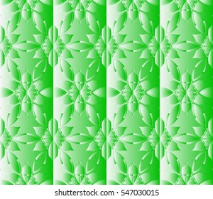 decorative green panel with a floral ornament. seamless pattern. vector illustration.