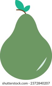 Decorative green pear aesthetic style