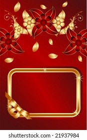 Decorative greeting card with classic elements