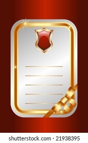 Decorative greeting card with classic elements