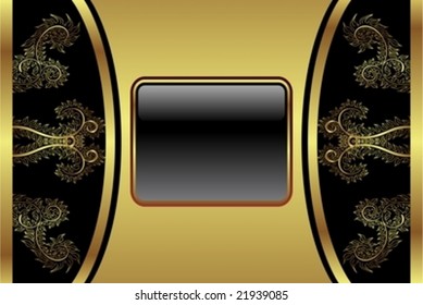 Decorative greeting card with classic elements