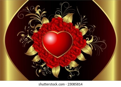 Decorative greeting card with classic elements