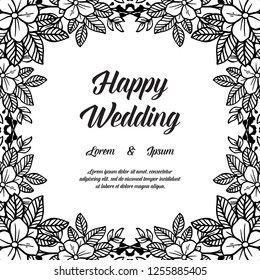 decorative greeting card for wedding concept vector art