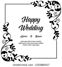 decorative greeting card for wedding concept vector art