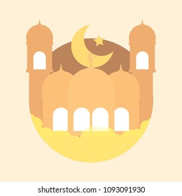 Decorative Greeting Template Ramadan Kareem Icon Vector
