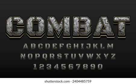 decorative grey camouflage editable text effect vector design