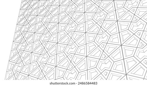 decorative grid abstract ornament 3d illustration