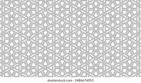  Dekoratives Gitter Abstraktes Ornament 3D-Illustration