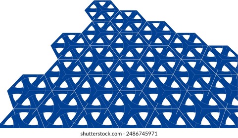  decorative grid abstract ornament 3d illustration