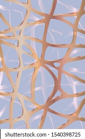 Decorative grid. Color pattern with carved rounded shapes. 3d sample design. Abstract background for mobile
