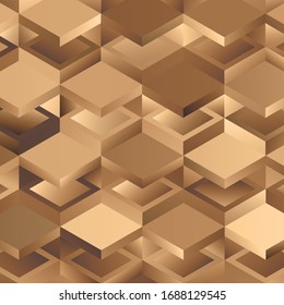 Decorative grid. Color wall pattern with carved rounded shapes. 3d sample design. Abstract background for mobile
