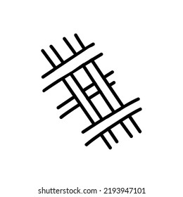 Decorative grid elements on background in doodle style