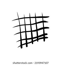 Decorative grid elements on background in doodle style