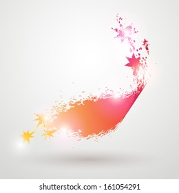Decorative grunge element; abstract vector background of stars; festive background