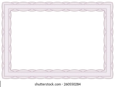 Decorative guilloche frame