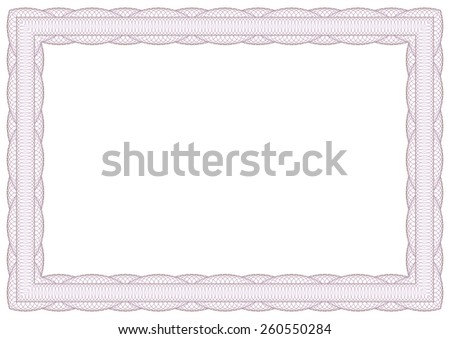 Decorative guilloche frame