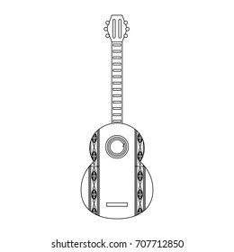 decorative guitar vector illustration