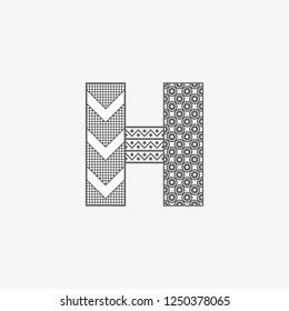 Decorative H Logo Template, art design