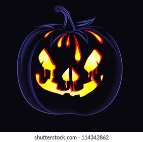 decorative halloween celebrate background with magic pumpkin