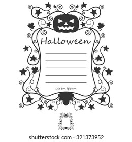 Decorative halloween frame
