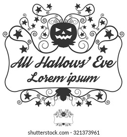 Decorative halloween frame