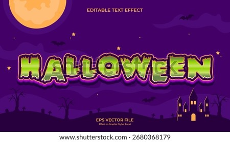 decorative halloween night editable text effect design