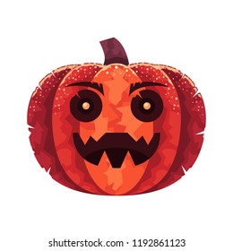 Decorative halloween pumpkin on white background