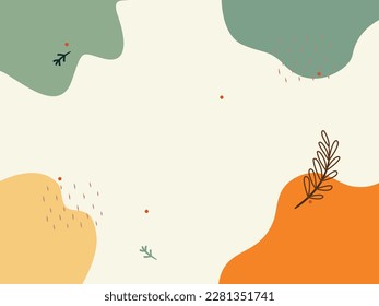Decorative hand drawing abstract doddle yellow backgrounds illustration