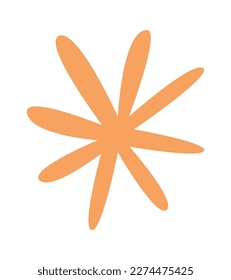Dekorative, handgezeichnete abstrakte Blume. Vektorgrafik