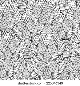 Decorative hand drawn abstract seamless pattern