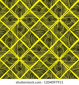 Decorative hand drawn ancient maya pattern vector. Seamless drawing colorful vintage colors ready for fashion print.