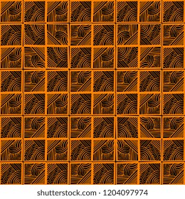 Decorative hand drawn ancient maya pattern vector. Seamless drawing colorful vintage colors ready for fashion print.