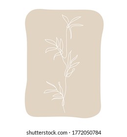 Decorative hand drawn bamboo plant, design element. Can be used for cards, invitations, banners, posters, print design. Continuous line art style