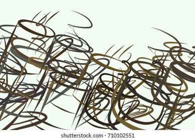 Decorative hand drawn coffee cup art illustrations. Good for design texture & background. Cartoon style vector graphic.