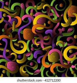 Decorative hand drawn doodle  ornamental curl  sketchy background. Zentangle. Vector, illustration.