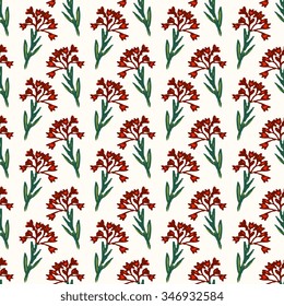 Decorative hand drawn floral pattern