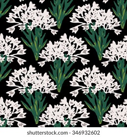 Decorative hand drawn floral pattern