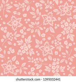 Decorative hand drawn floral vector seamless pattern.