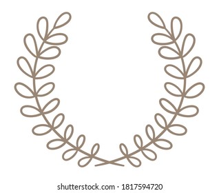 Leyenda de laurel dibujada a mano decorativa para un premio o certificado