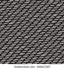 Decorative hand drawn lines seamless pattern. Endless ornament with black ink strokes doodles. Freehand painted stylish background.