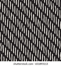 Decorative hand drawn lines seamless pattern. Endless ornament with black ink strokes doodles. Freehand painted stylish background.