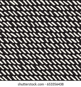 Decorative hand drawn lines seamless pattern. Endless ornament with black ink strokes doodles. Freehand painted stylish background.