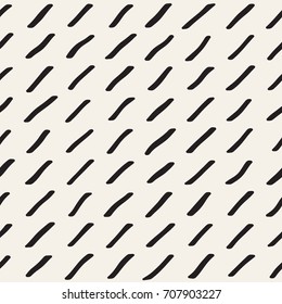 Decorative hand drawn lines seamless pattern. Endless ornament with black ink strokes doodles. Freehand painted stylish background.