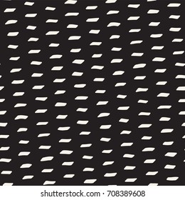 Decorative hand drawn lines seamless pattern. Endless ornament with black ink strokes doodles. Freehand painted stylish background.