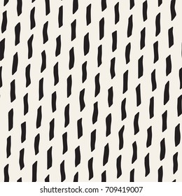 Decorative hand drawn lines seamless pattern. Endless ornament with black ink strokes doodles. Freehand painted stylish background.